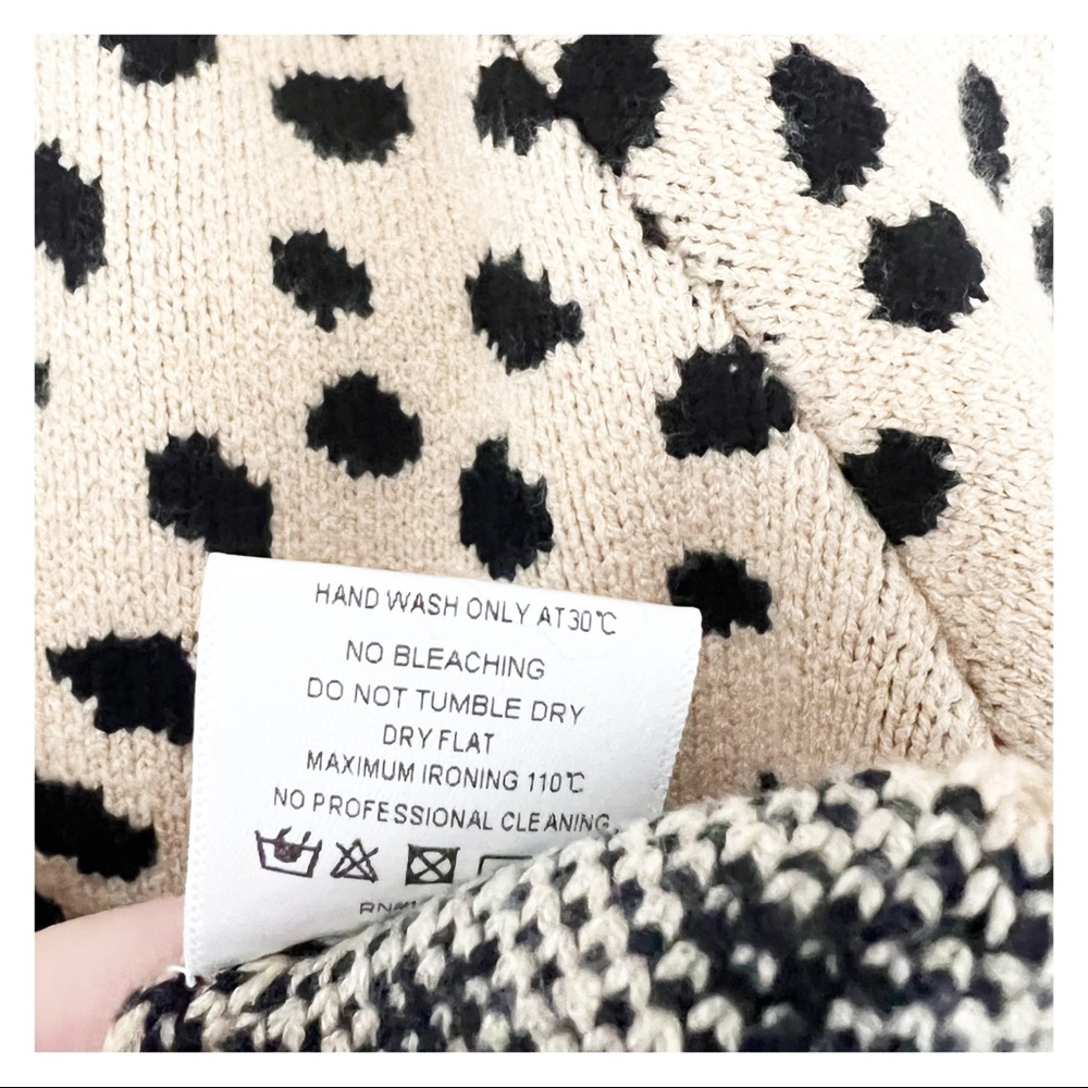 Pink Lily l Tan Animal print Cardigan - Picture 6 of 8